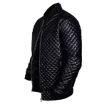 Men’s Diamond Quilted Black Motorcycle Jacket