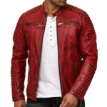 Cafe Racer Retro Slim Fit Leather Jacket