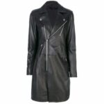 Slim Fit Leather Coat