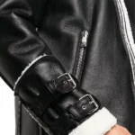 Mens Shearling Moto Black Jacket