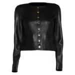 Womens Scallop Edge Black Jacket