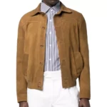 Men's Suede Leather Shirt Jacket