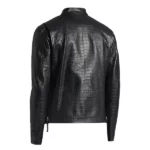Mens Black Snakeskin Leather Jacket