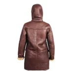 Women B3 Aviator Fur Shearling Sheepskin Brown Leather Coat