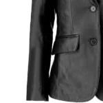 Womens Black Two Buttoned Blazer